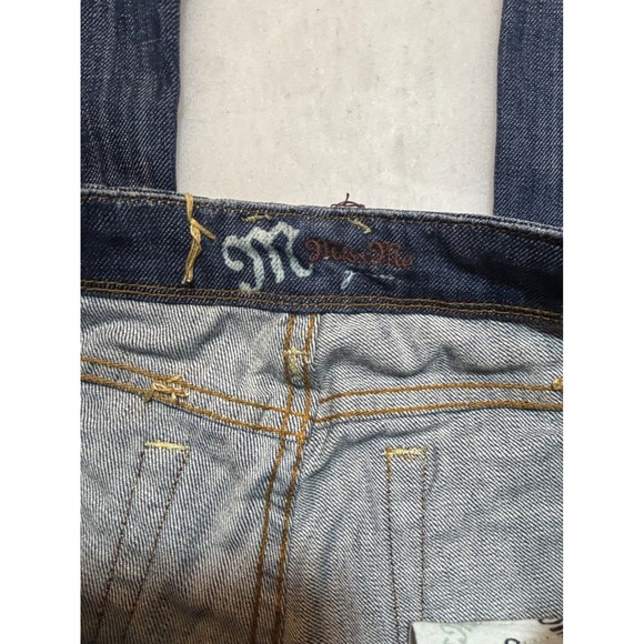 Miss Me Jeans Womens 25 Boot Cut Butterfly Embellished Denim Low Rise - Picture 7 of 12